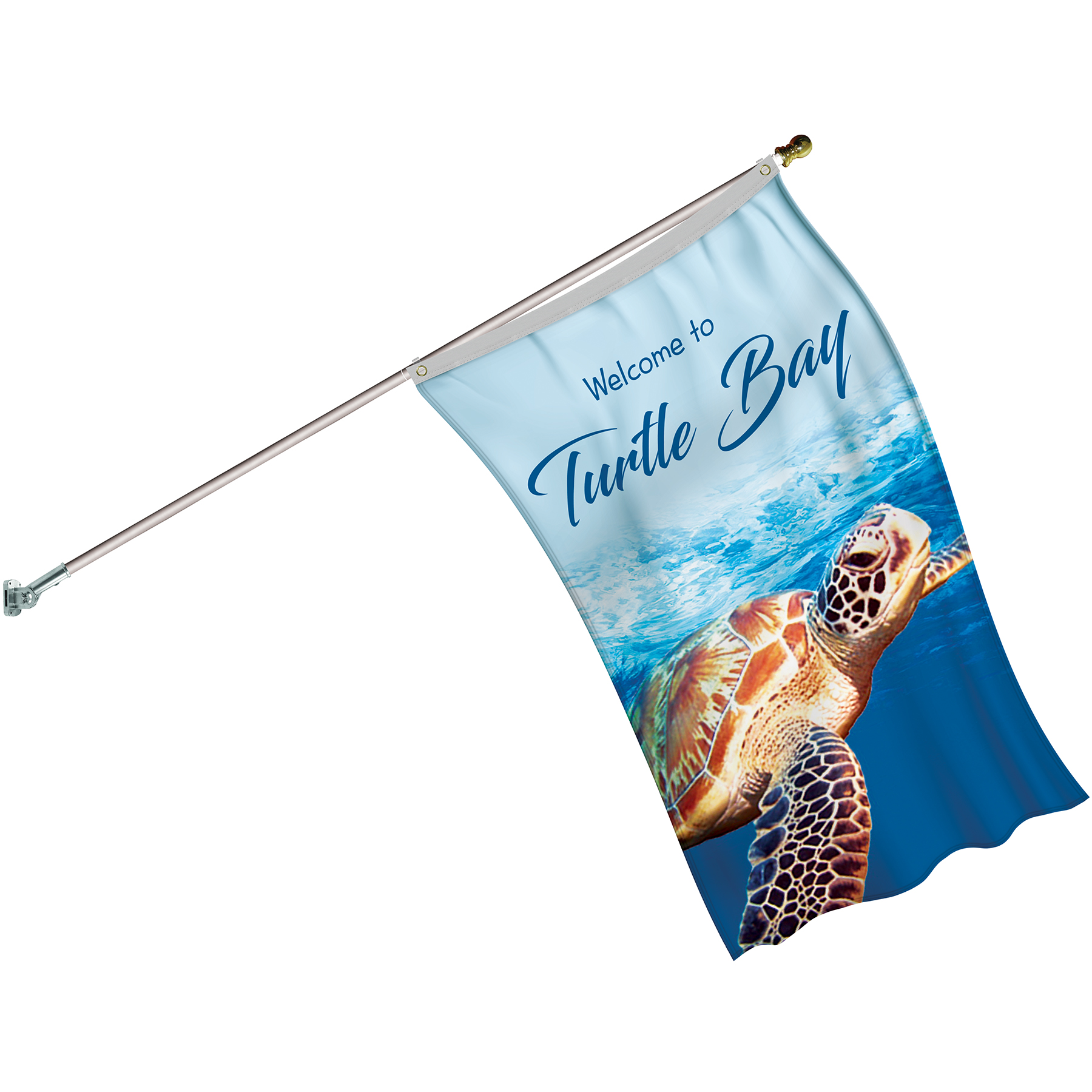 Banner Kit with 3' x 5' Flag and Silver Bracket 10