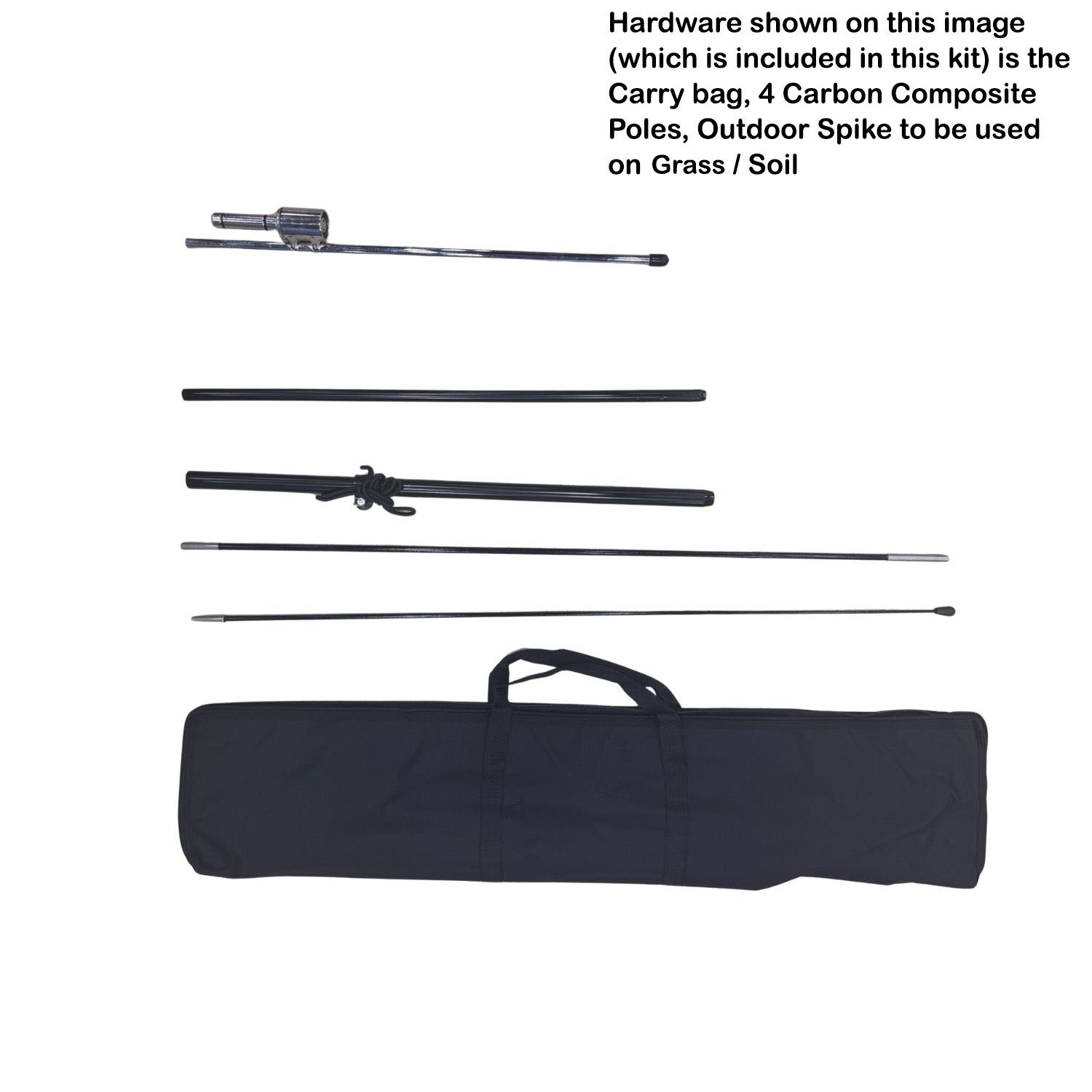 8.5' X-Small Feather Flag Kit, Full Color Graphics One Side, Outdoor Spike base and Bag Included 6