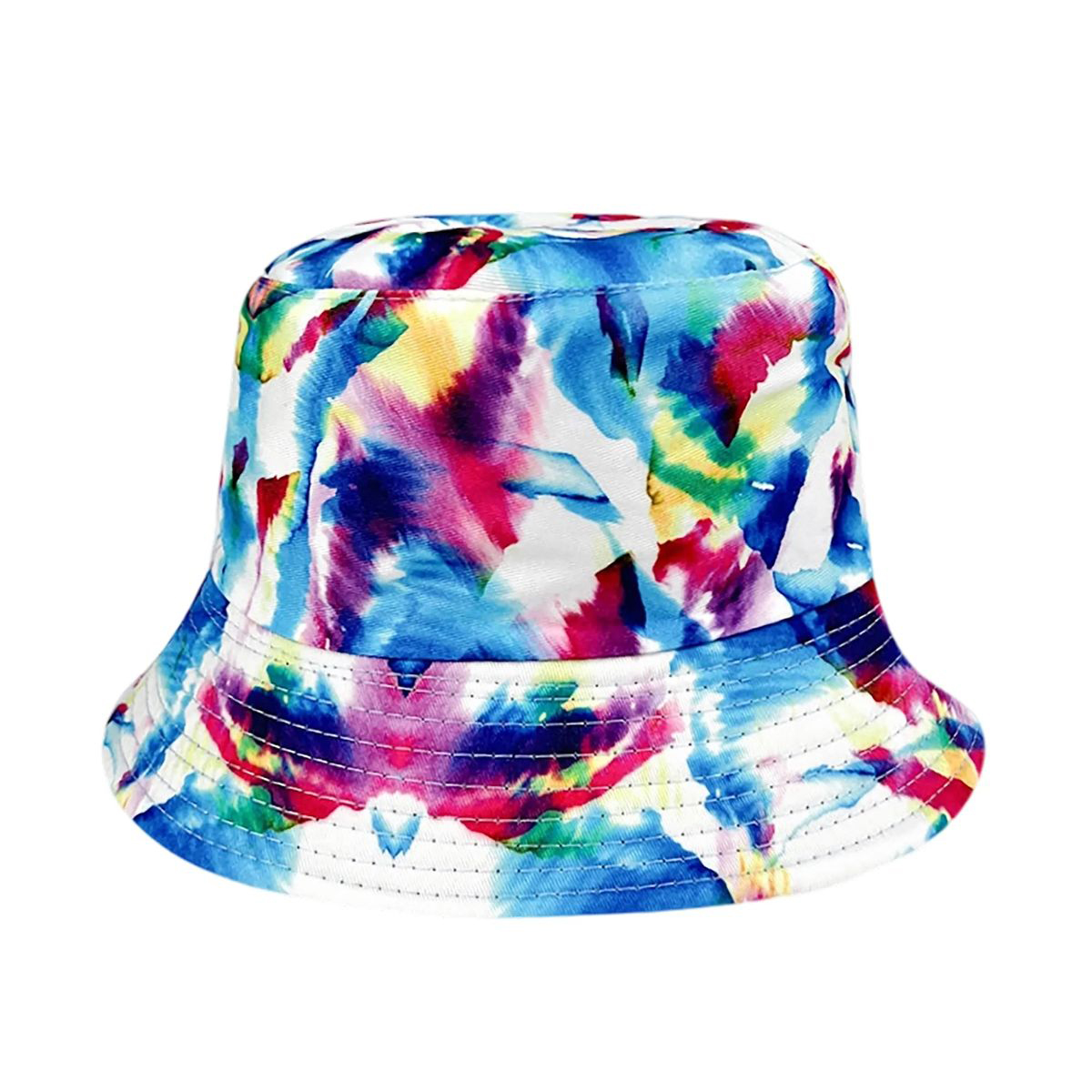 Plastic Tie Dye Hat with Foldable Double Sided Design 53