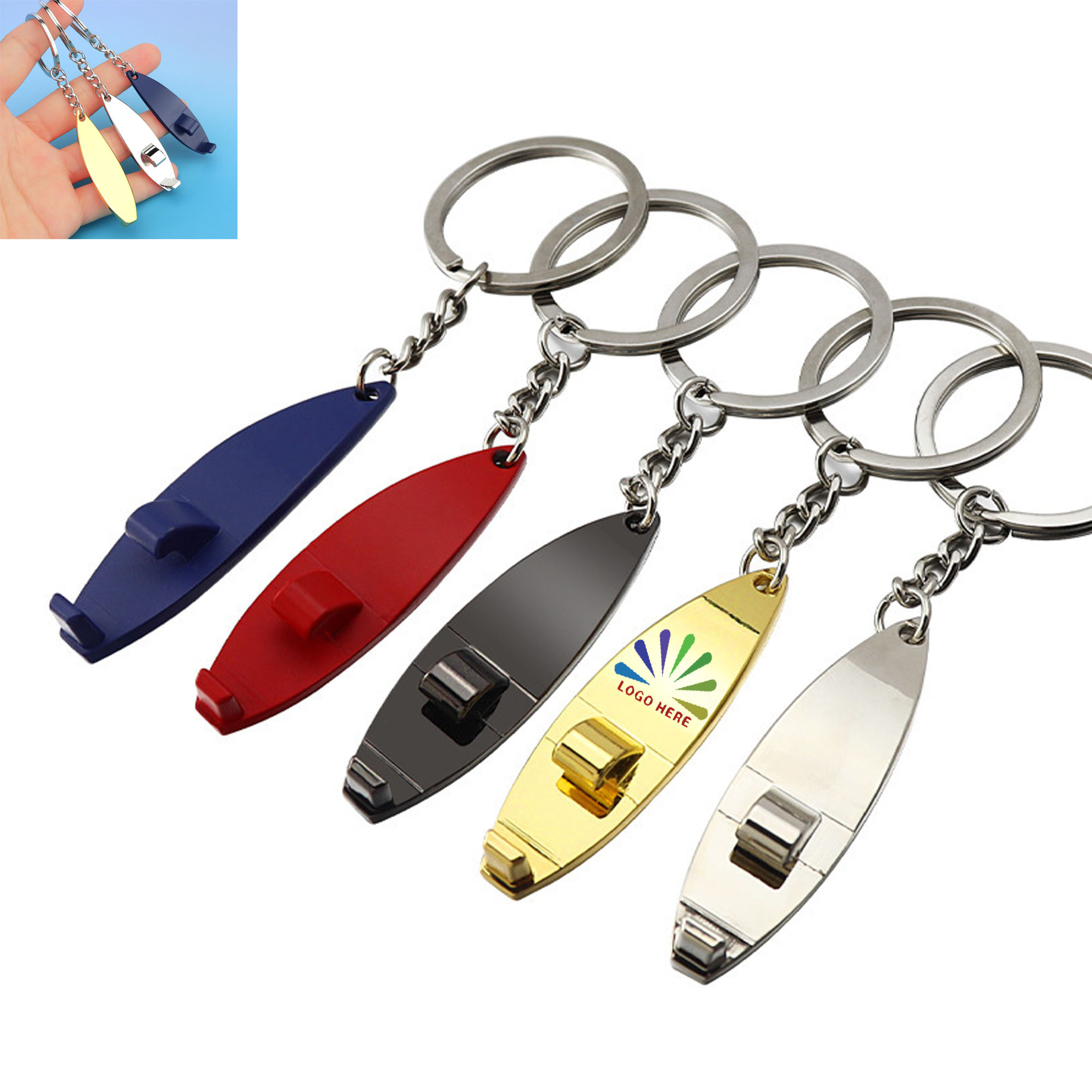 Surfboard Bottle Opener Keychain 2