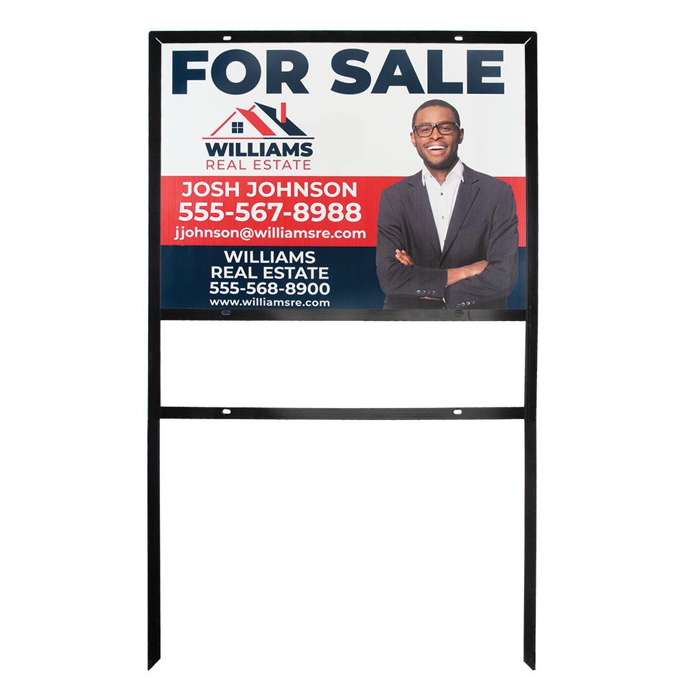 18" x 24" Metal Yard Sign & Frame Set - Full Color Imprint