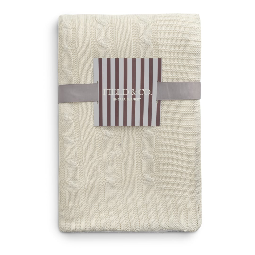 Field & Co.® Cable Knit Sherpa Blanket 98