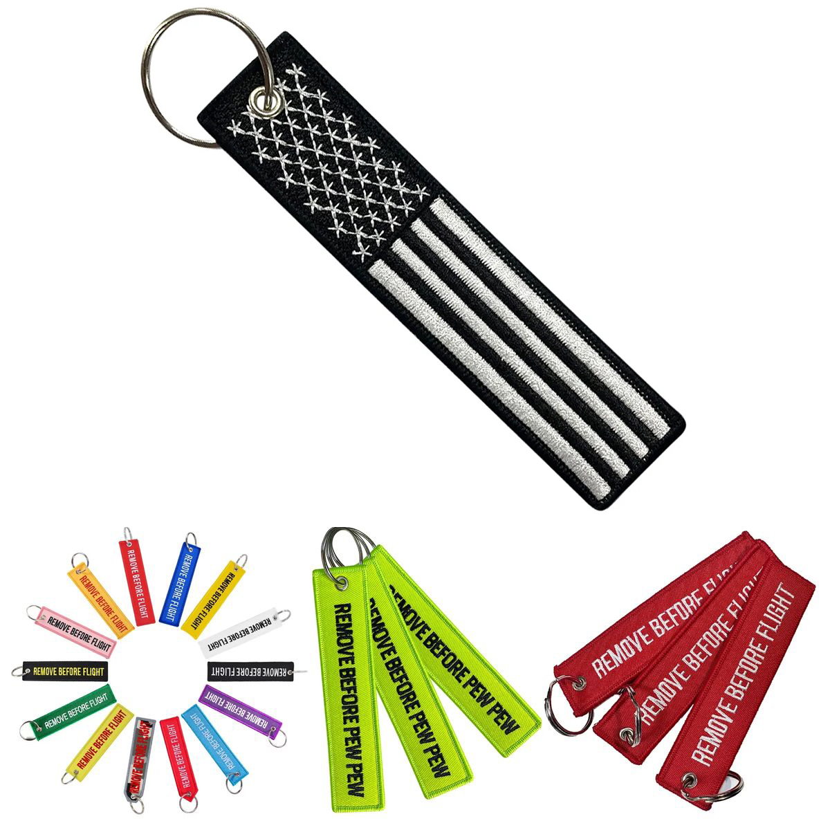 Lightweight Polyester Flight Tag Keychain 3