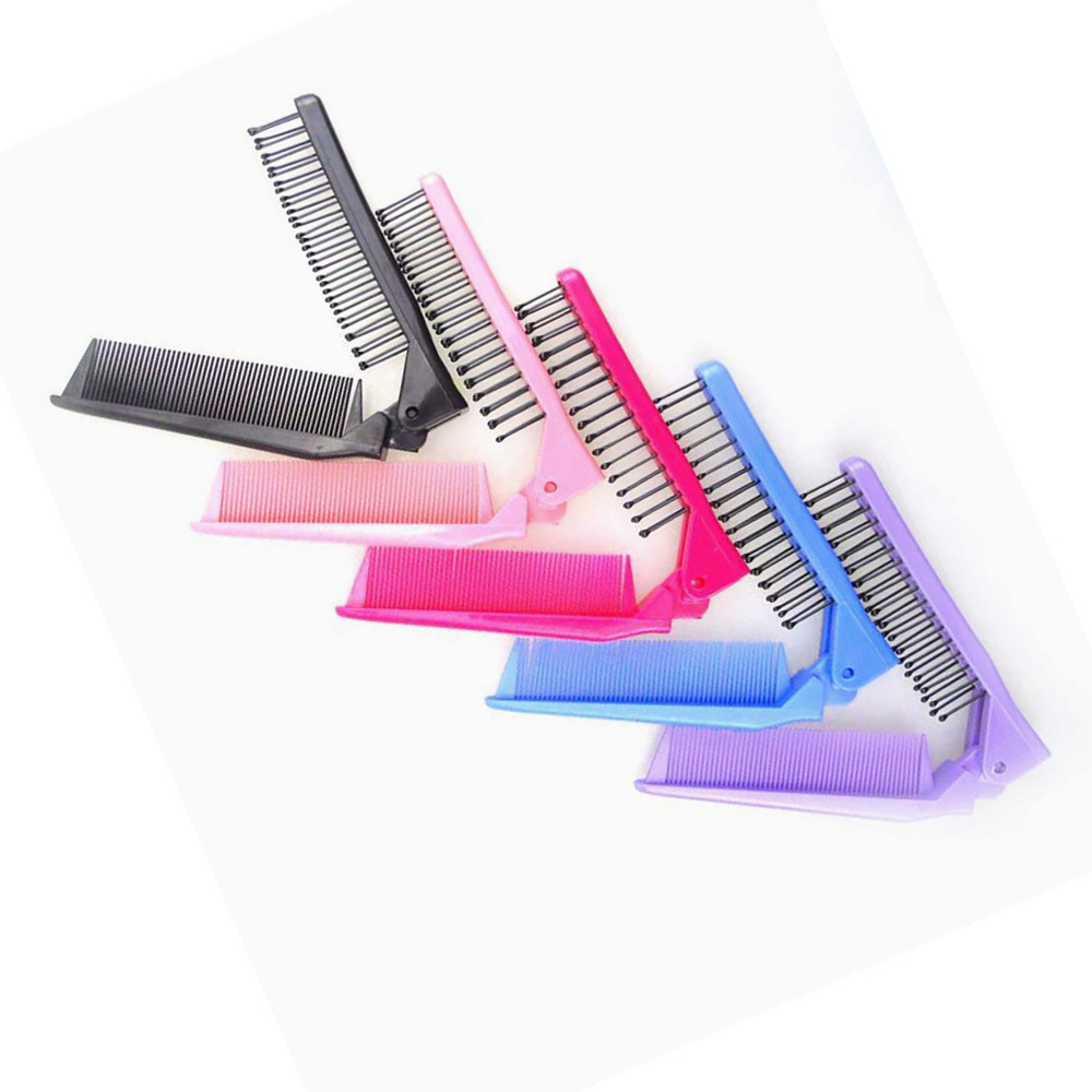 Folding Hair Brush And Comb Set 6