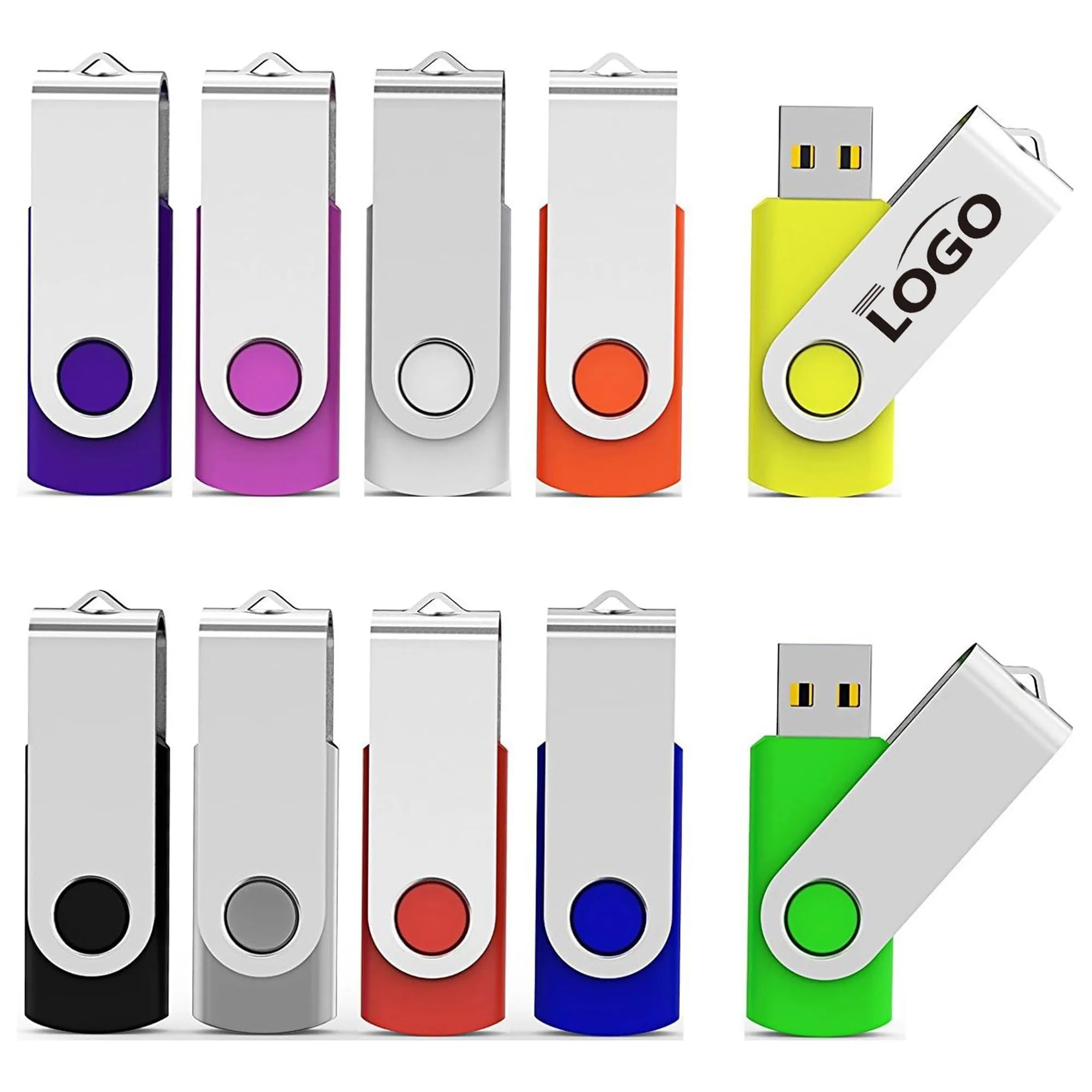 8GB USB Swivel Thumb Flash Drive 2