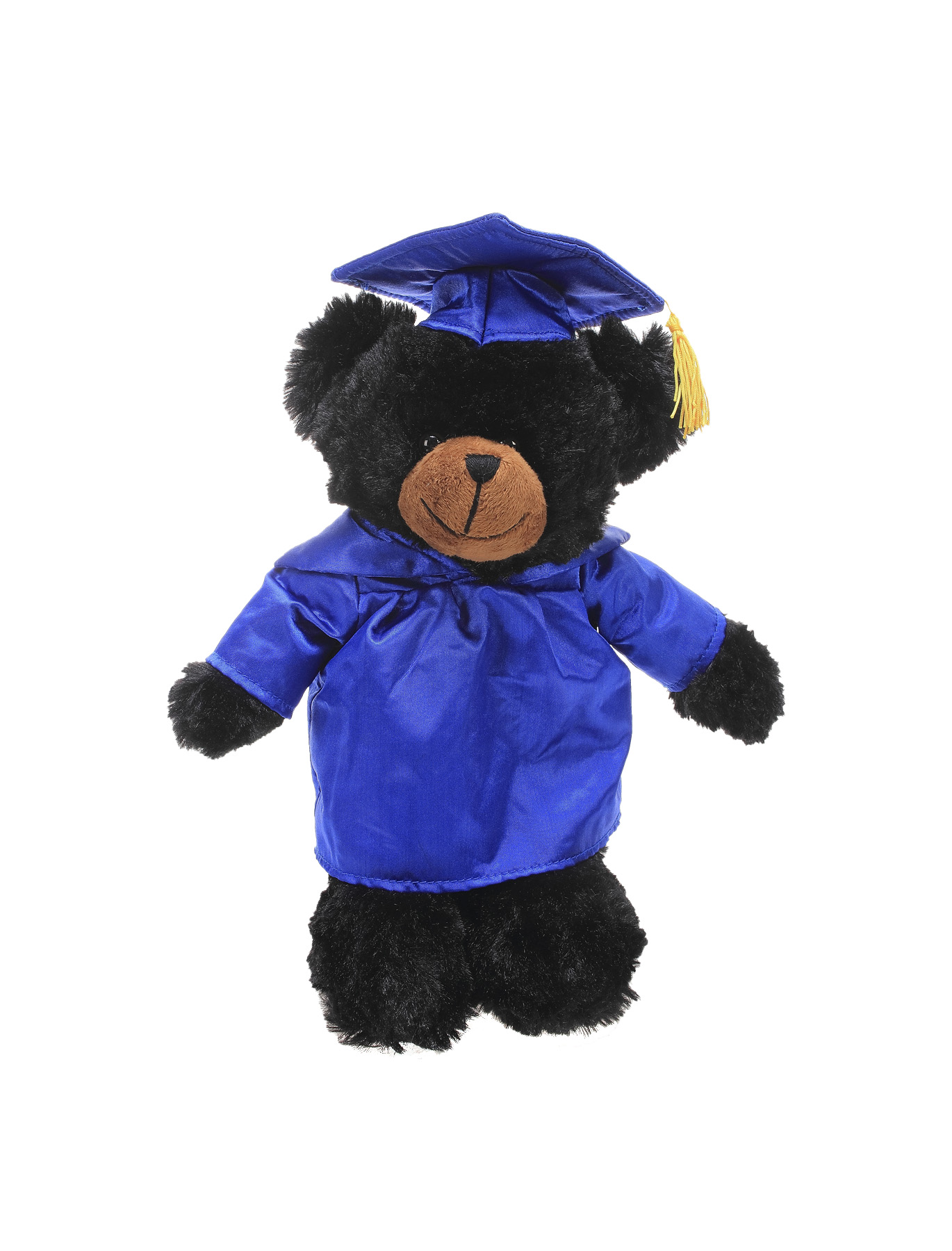 Soft Plush Black Teddy Bear in Graduation Cap & Gown 3