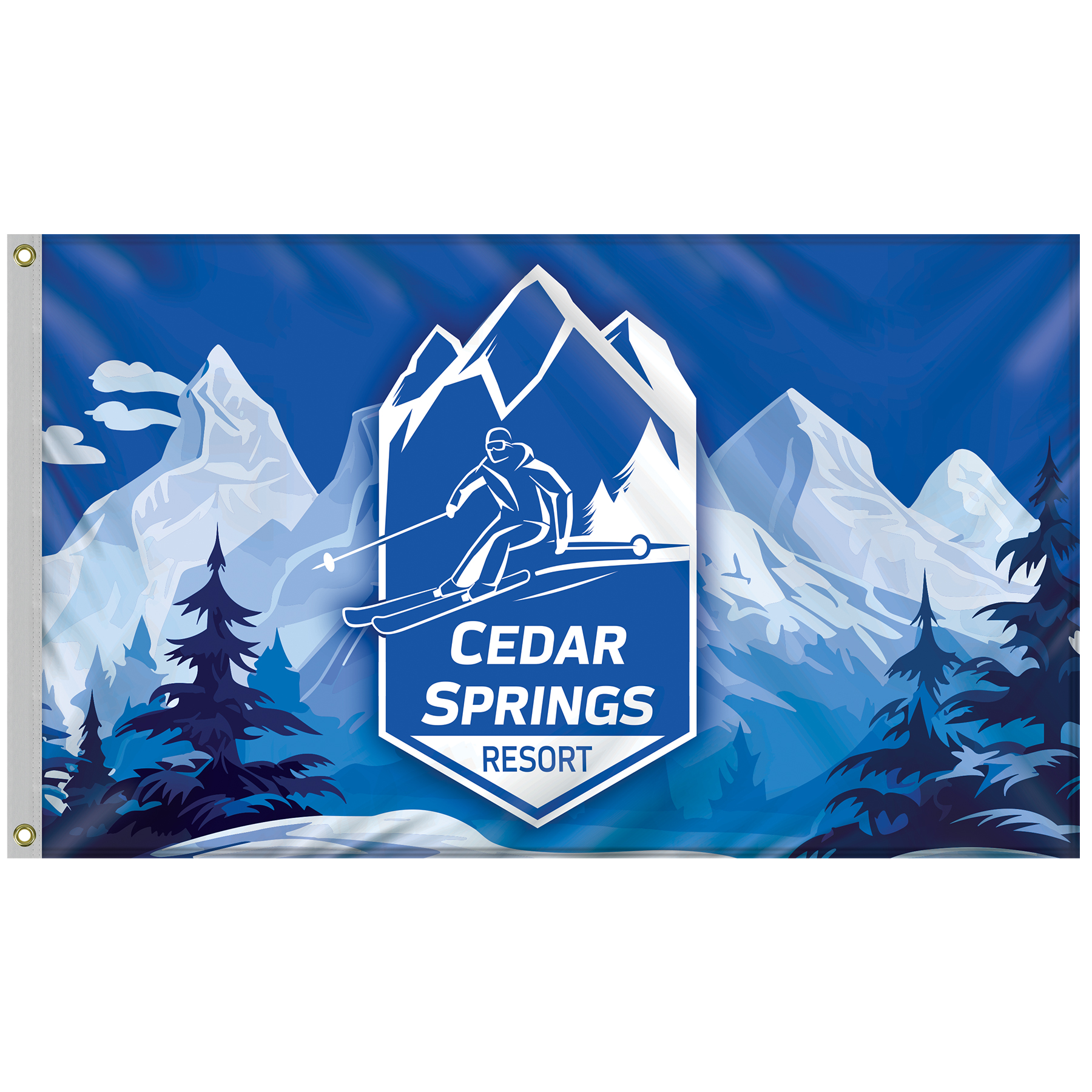 Deluxe Kit with 3' x 5' Flag and White Bracket 4