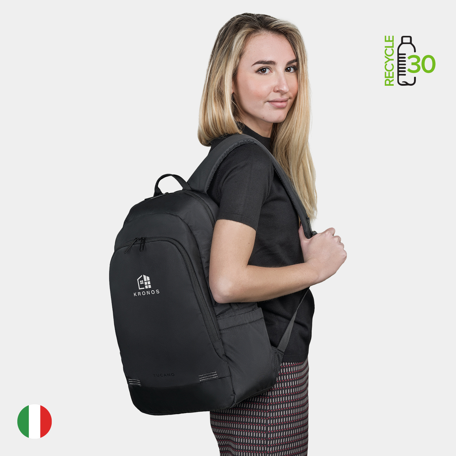 Tucano - Italy Recycled Forte 16" Tech Backpack (11" x 17.7" x 5.1") 7