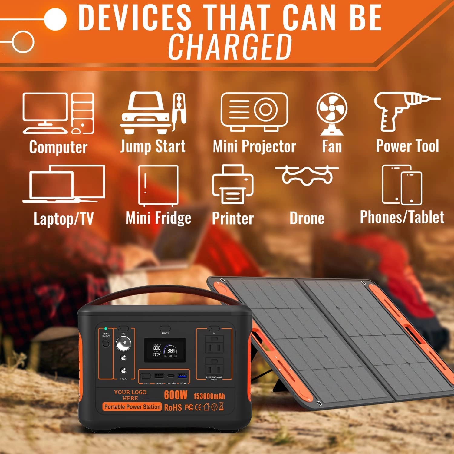 600W Multifunctional Power Supply For Indoor or Outdoor Use 1