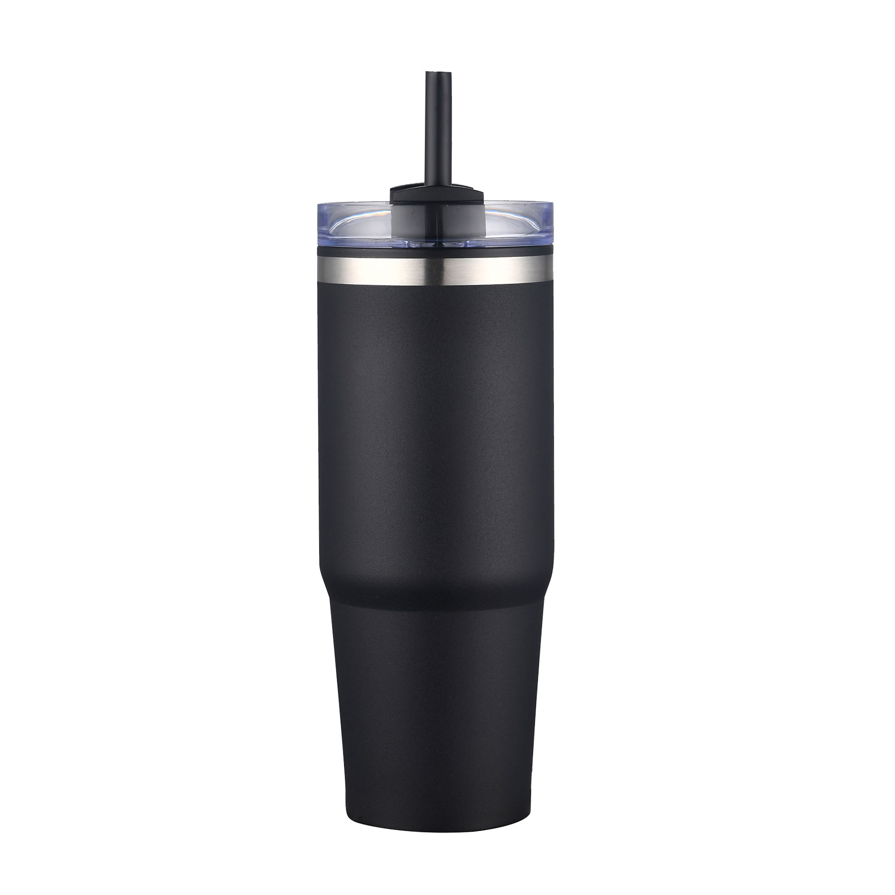 30 oz. PP Inner Double Wall Insulated Travel Mug w/Straw & Twist Closure Lid 4