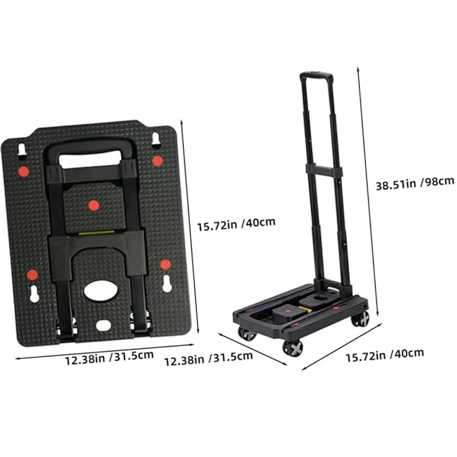 Portable Folding Aluminum Cart for Travel Transport 5