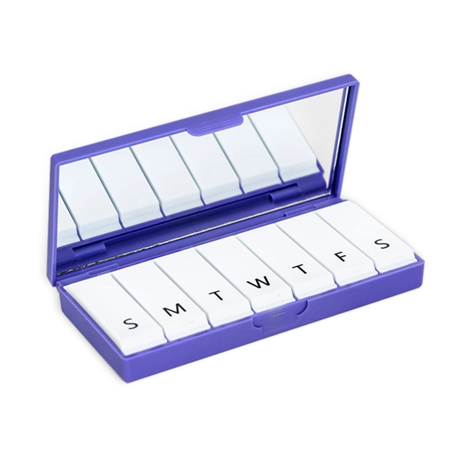 Pill Box 7-Day Supplement Organizer With Mirror 3