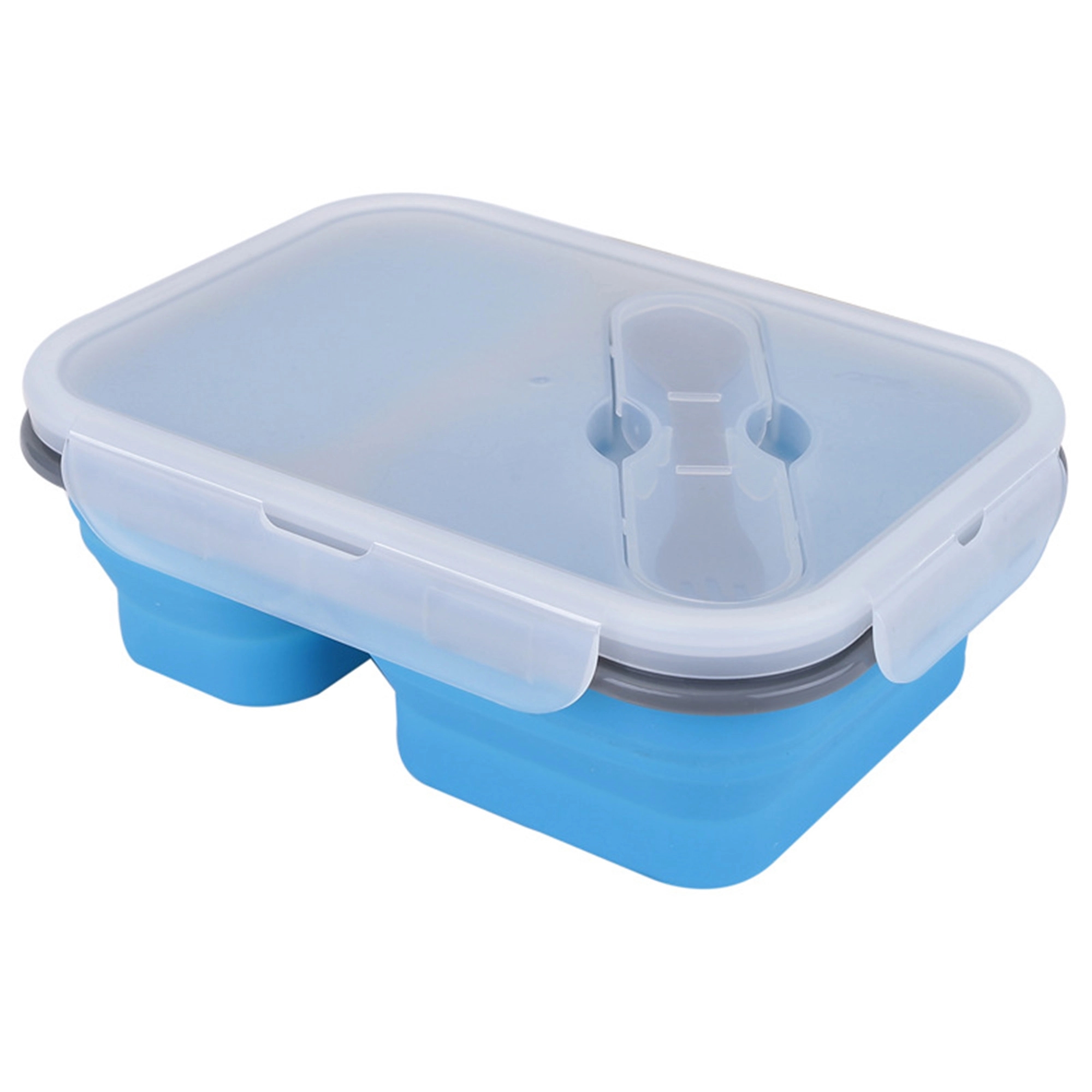 Folding Silicone Food Container With Fork 6