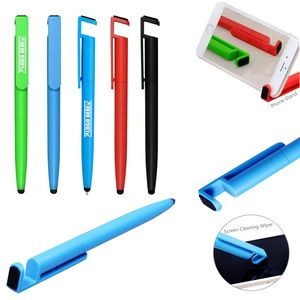 Phone Stand Stylus Pen With Cleaning Wiper 2