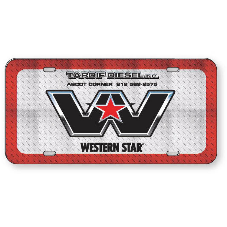 .060 White Styrene Licence Plates (5.875" x 11.875") Full colour