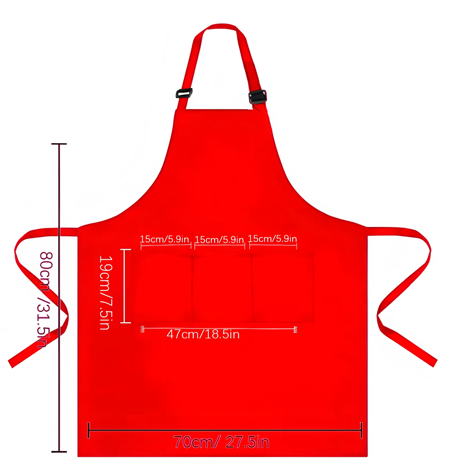 Wholesale Custom Bib Aprons with 3 Pockets Water Oil Resistant for Business 2