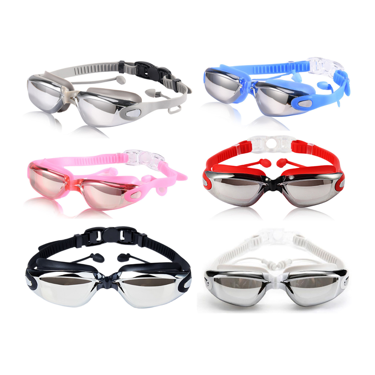 Anti Fog Mirror Swimming Goggles with UV Protection 7
