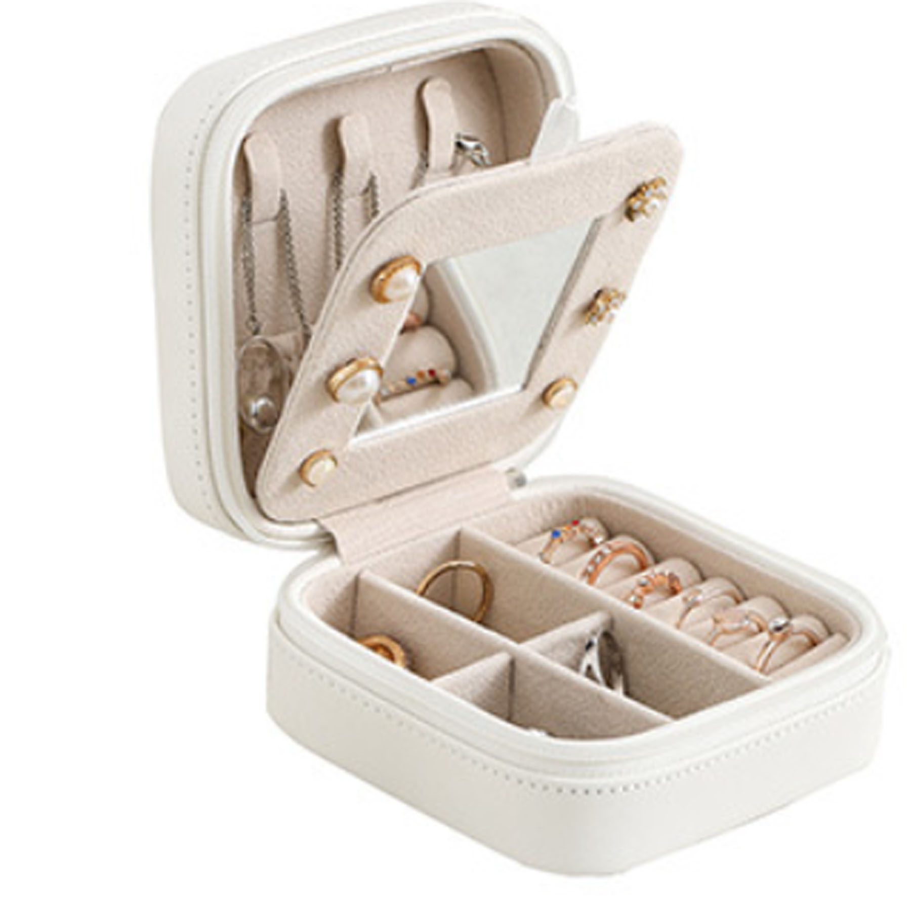 Portable PU Multifunctional Jewelry Storage Box 3