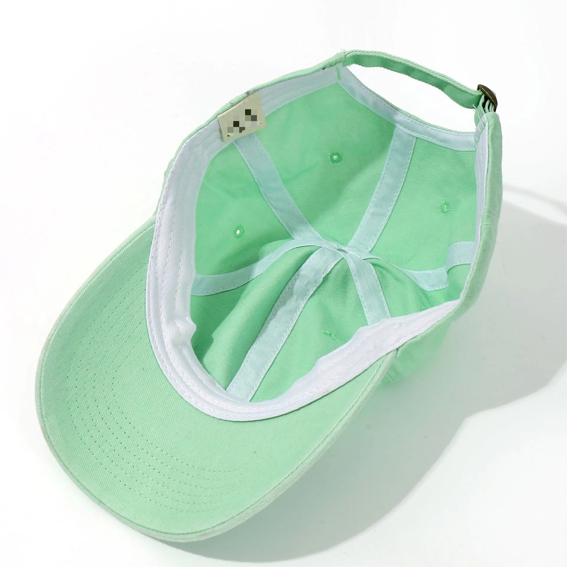 Washed Cotton Baseball Caps w/ Custom Embroidery Adjustable 5
