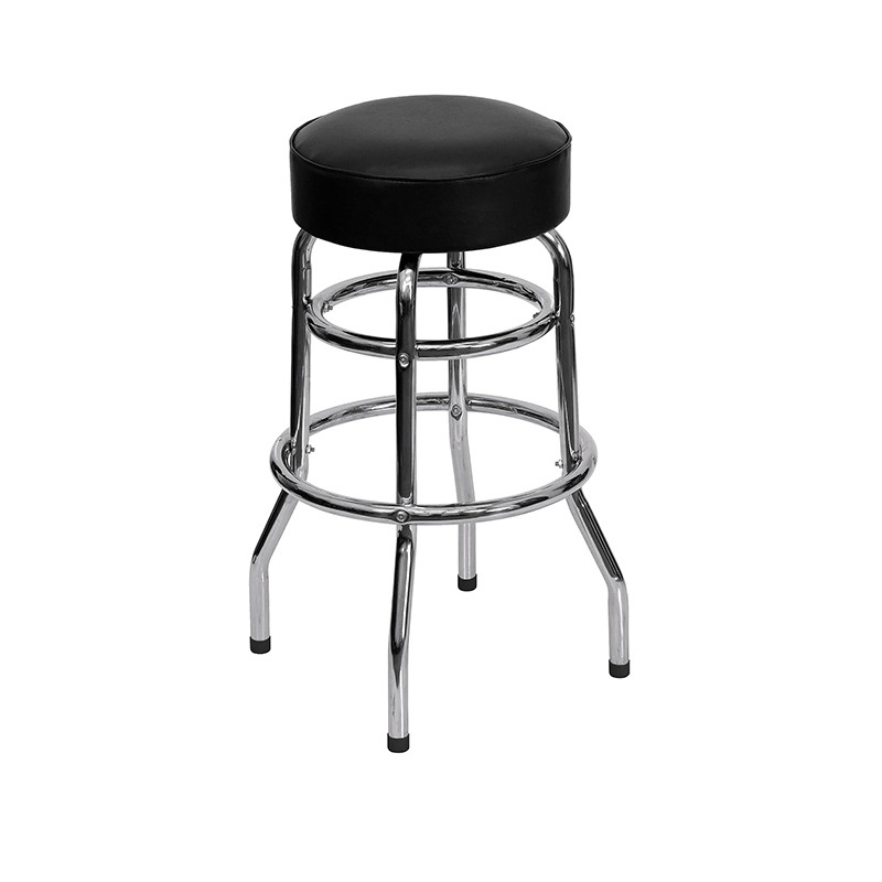 High Quality Padded Swivel Bar Stool Chrome Base 3