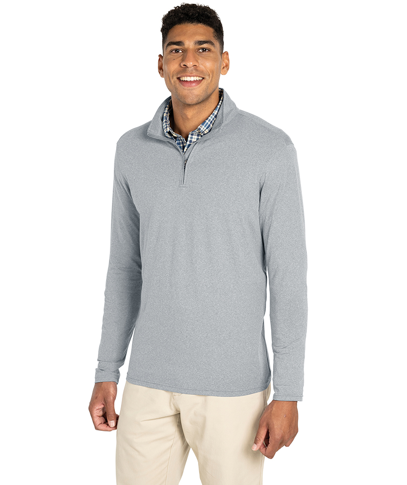 Men's Heathered Eco-Logic Stretch Quarter Zip, custom hoodie or sweatshirt with logo imprint 71