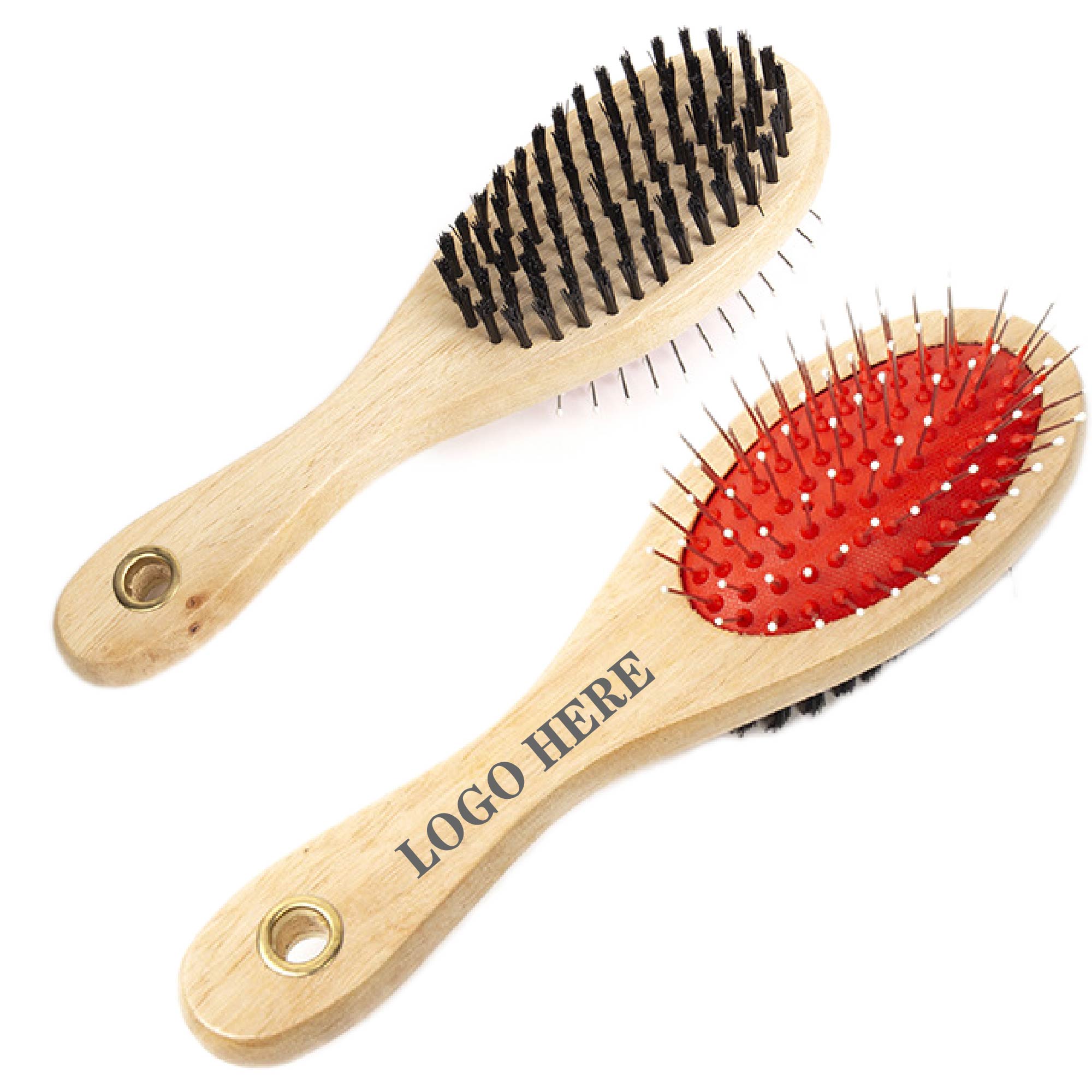 Double Face Wooden Pet Brush/Massage Comb 1