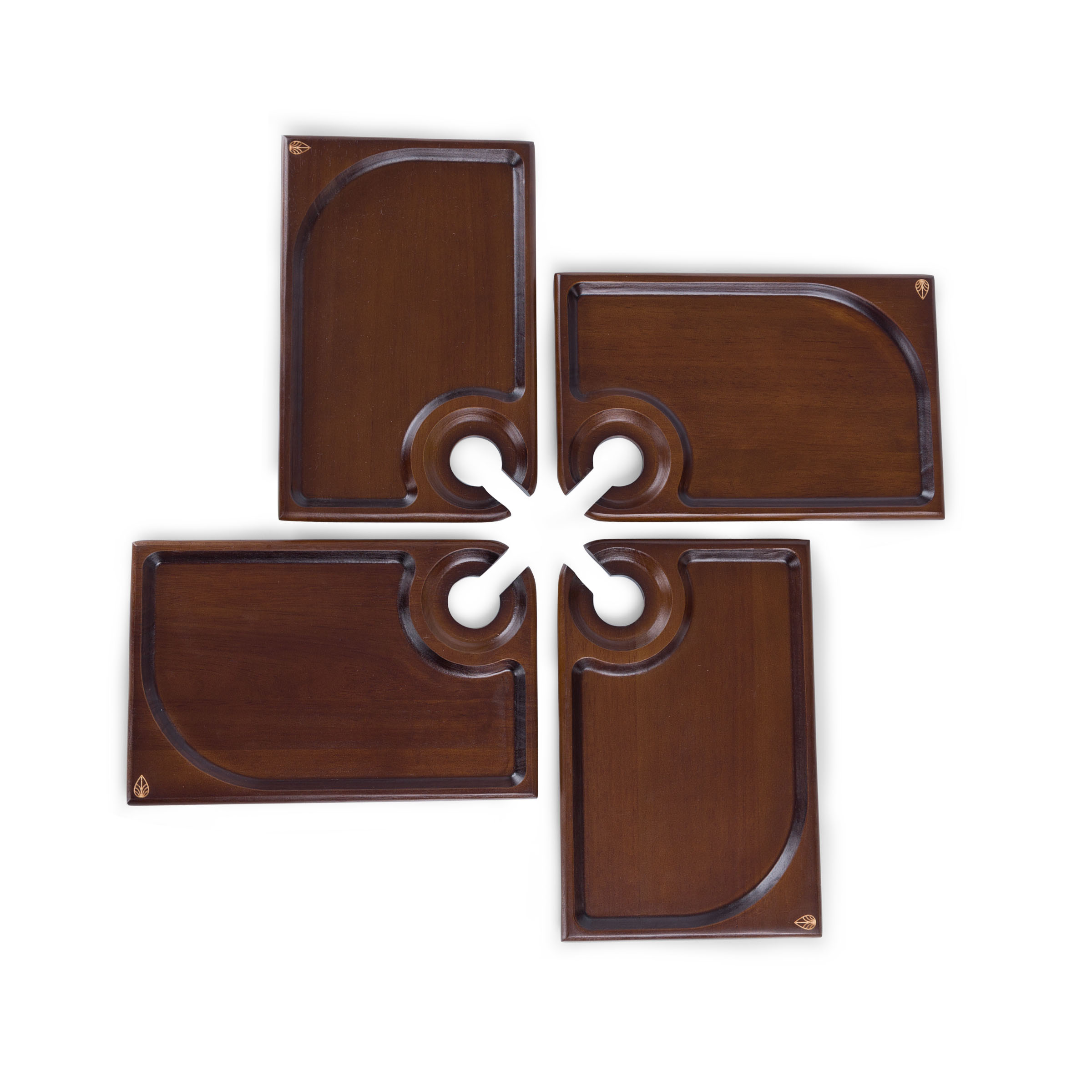 Rectangle Wine Appetizer Plate Set of 4 6