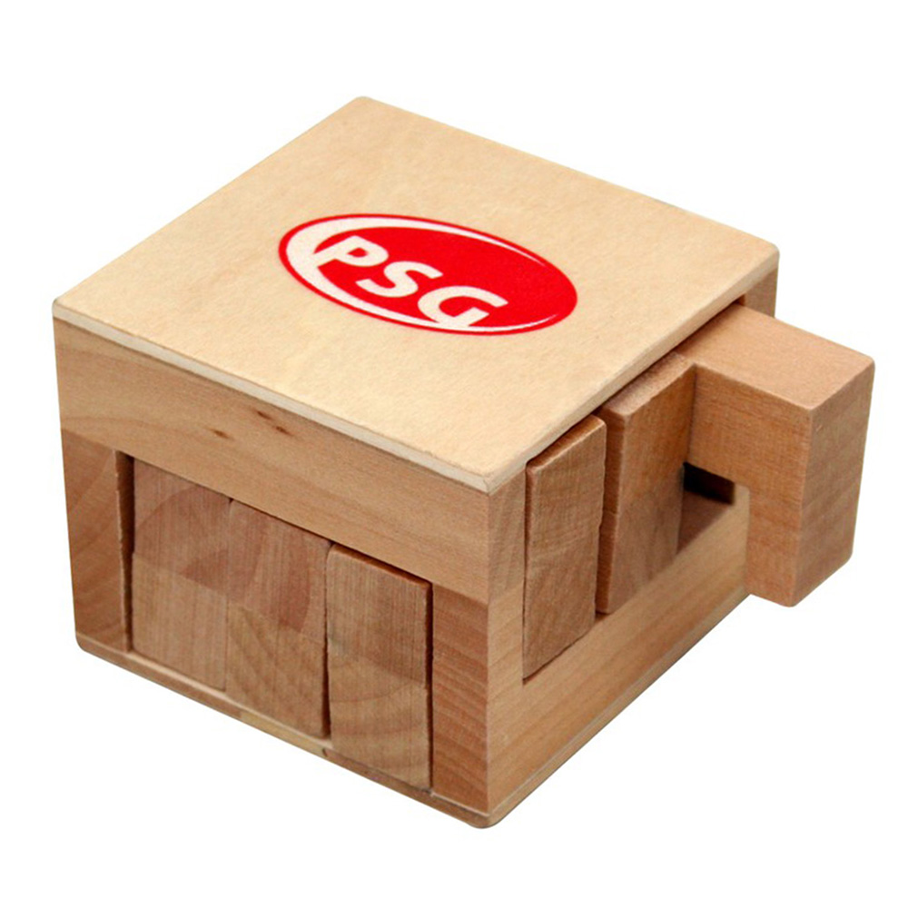 Wooden Sliding Cube Puzzle 8
