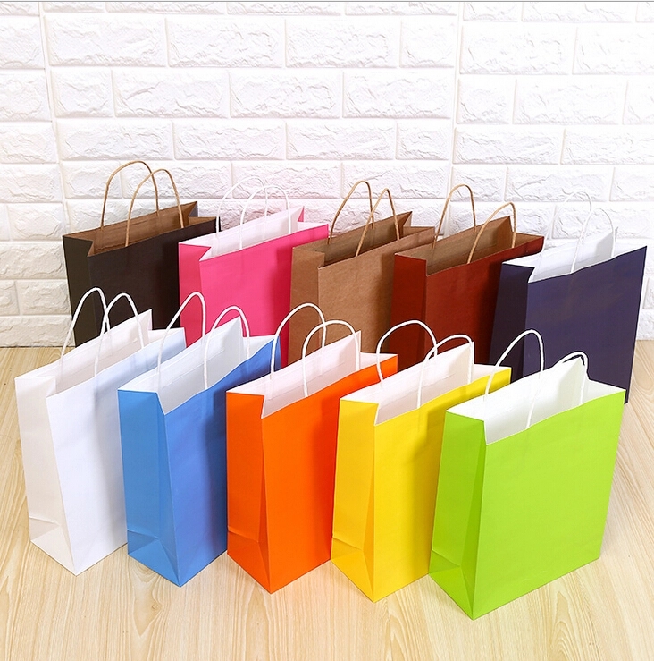 Polychrome white kraft paper bag for environmental protectio 2