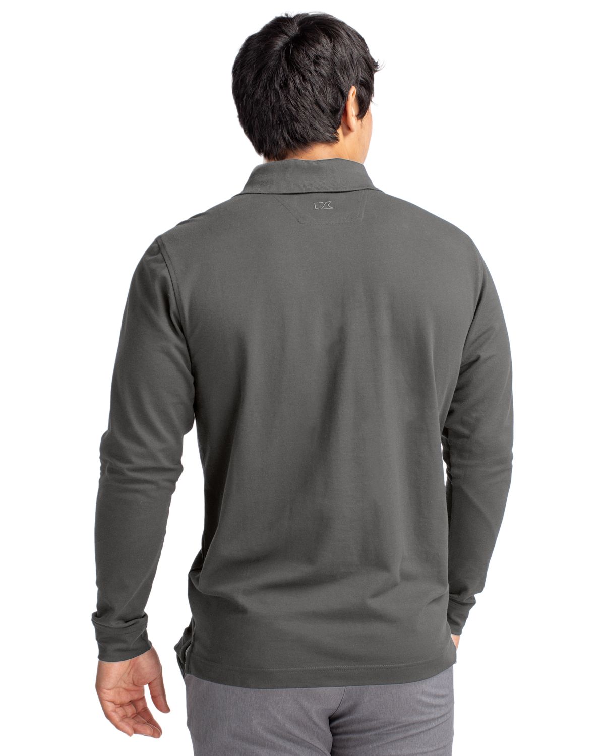 Cutter & Buck Advantage Recycled Cotton-Blend Pique Mens Long Sleeve Polo 12