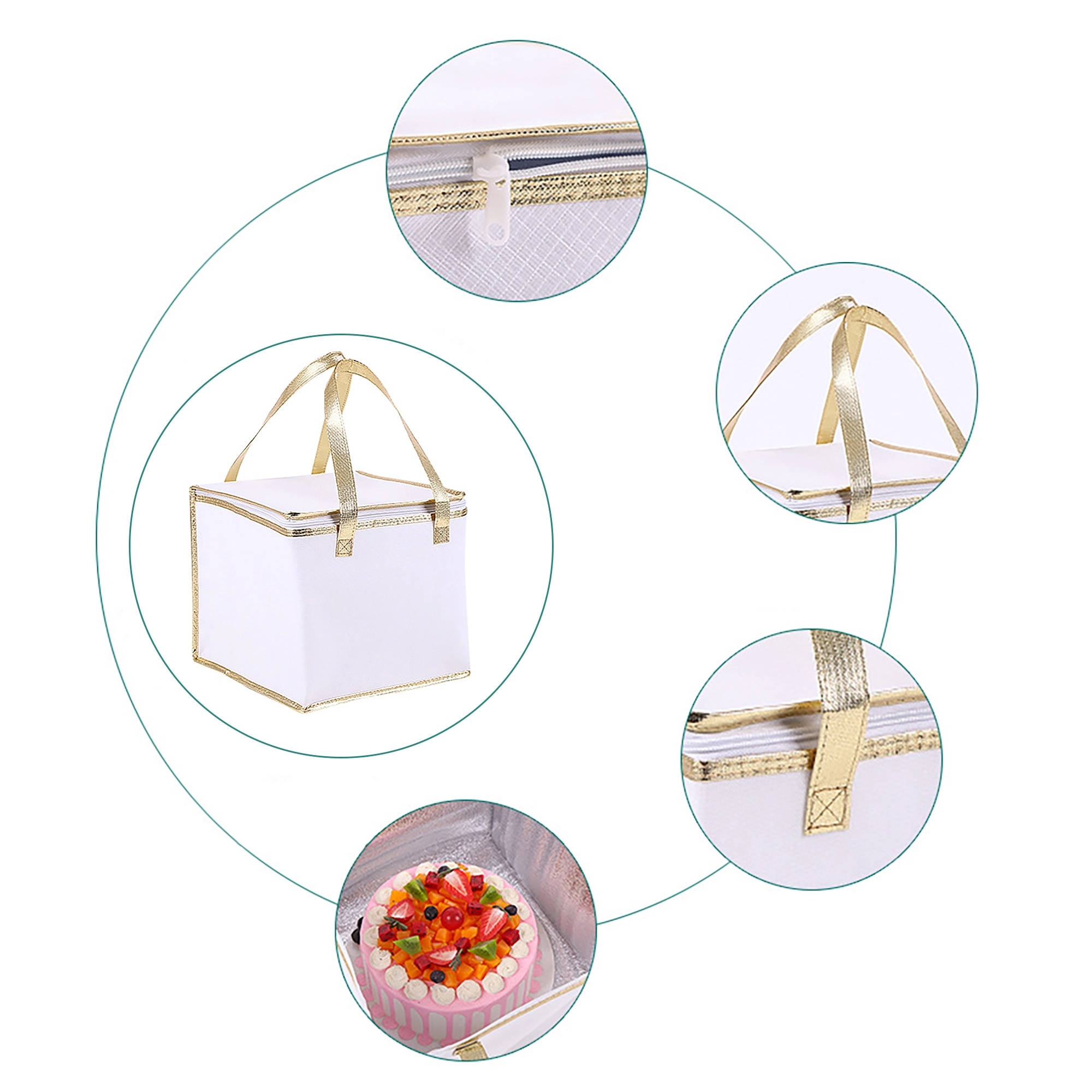 MOQ 100pcs Non-woven Cake Insulation Bag 2