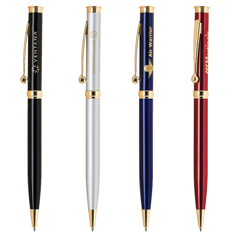 Slim Twist Action Brass Ballpoint Pen 5