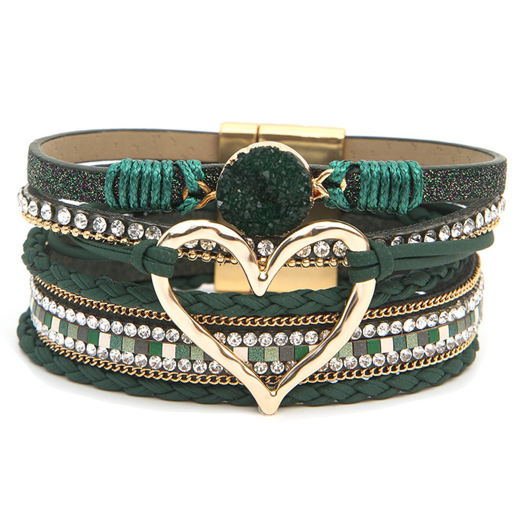 PU Hand-woven bracelet in multi-layered leather 5