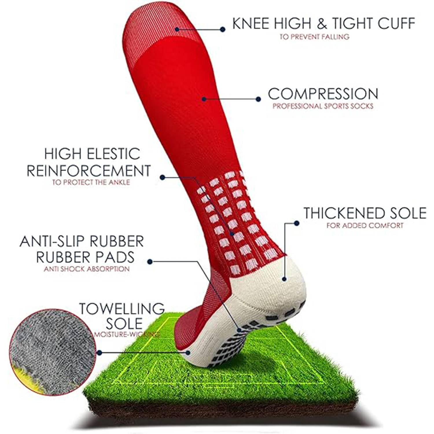 Adult Kids Soccer Socks Thickened Towel Bottom 16
