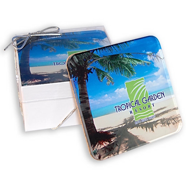 Acrylic Coaster Set of 4 - Rubber Feet 2