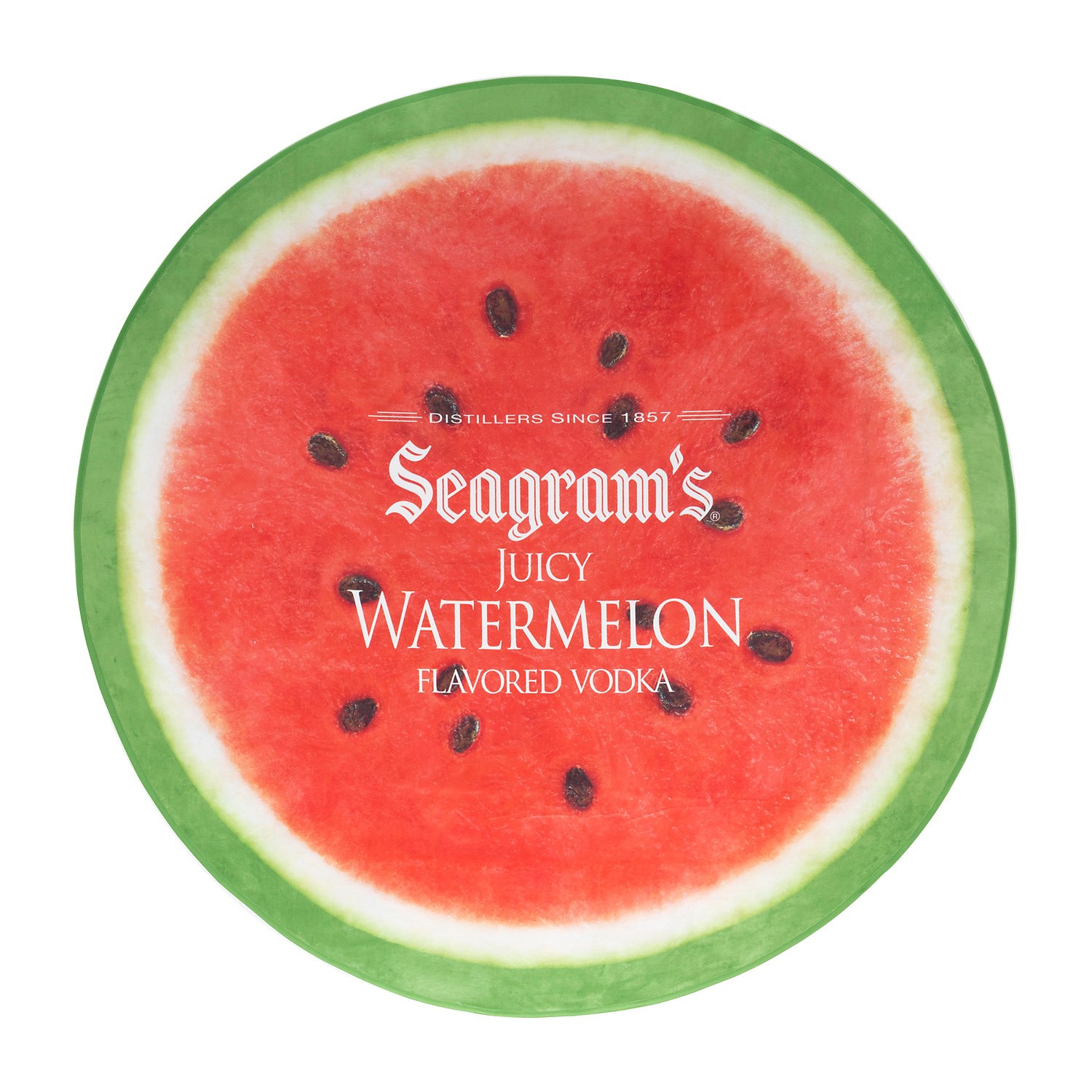 Round Subli-Plush Velour Beach Towel