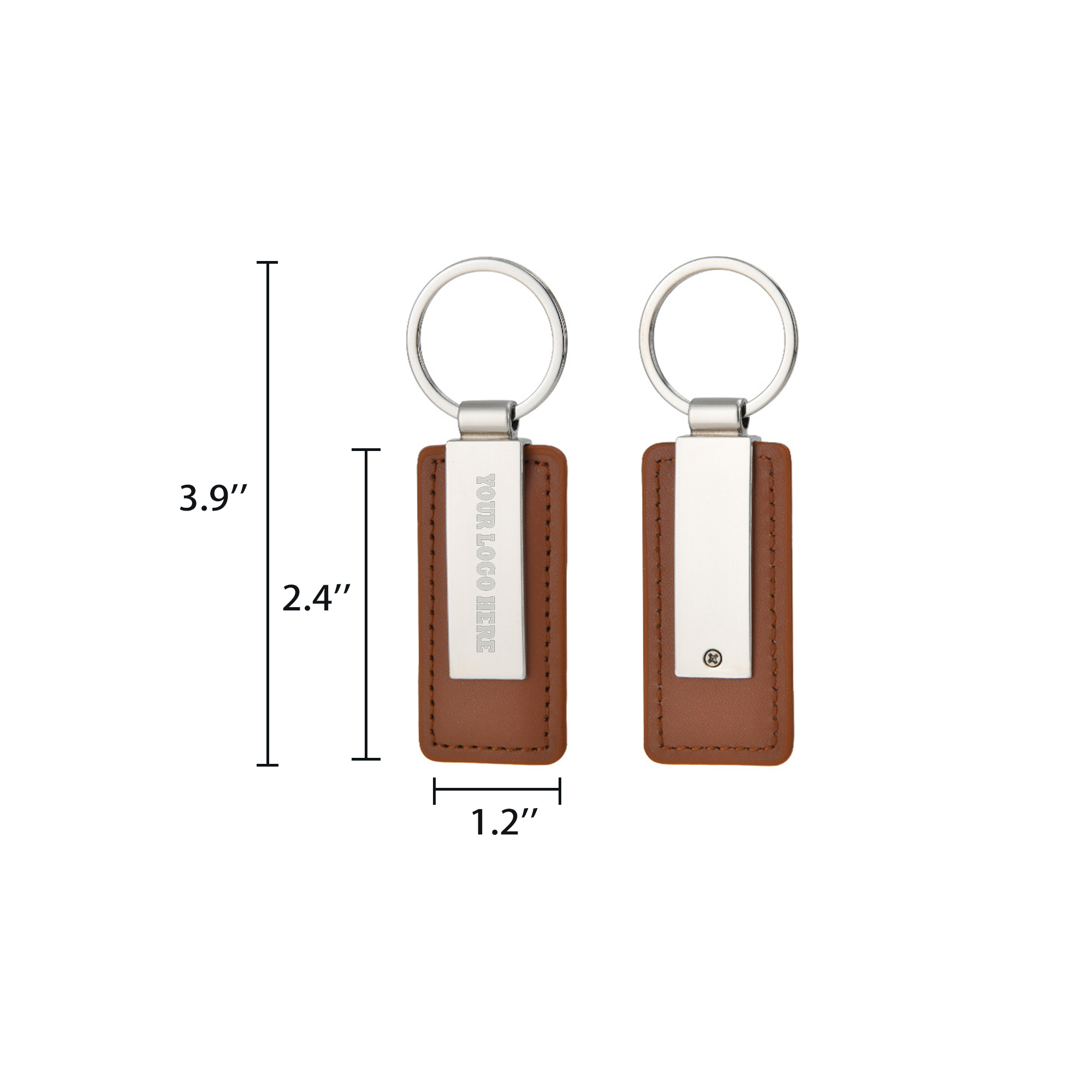 Rectangular Leather Keychain MOQ100 1