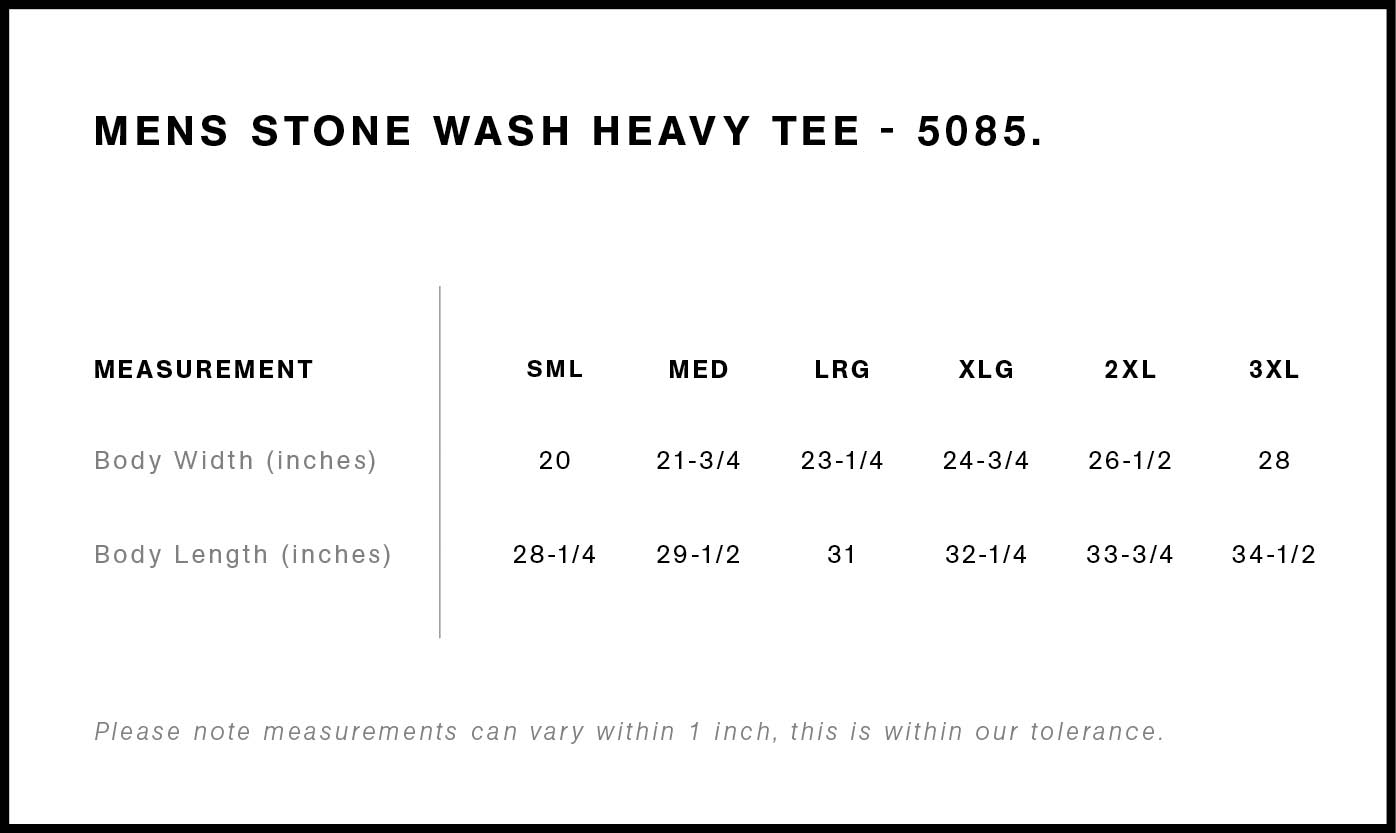 Stone Wash Heavy Tee | 5085 16