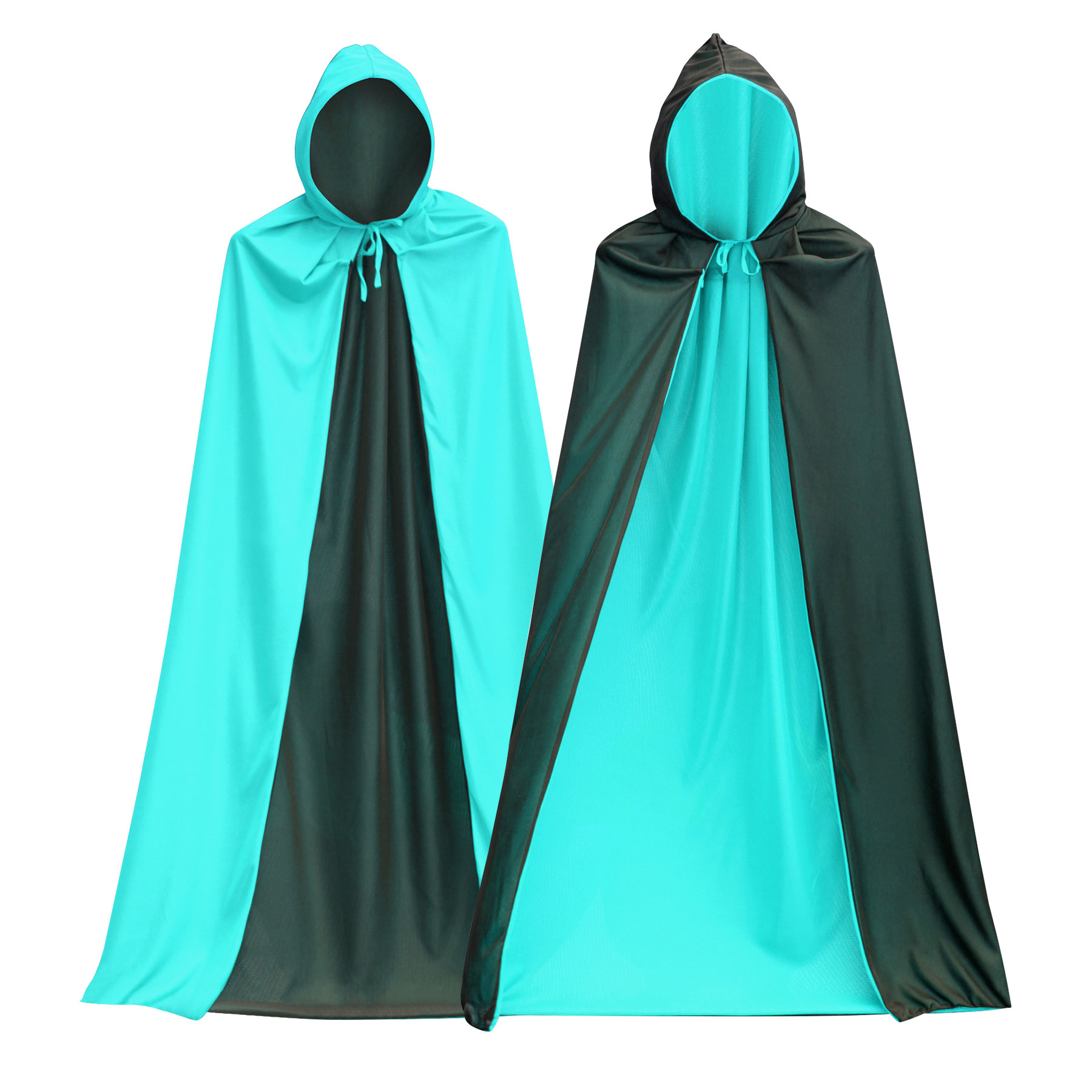 Double-sided Black Red Halloween Cape 7