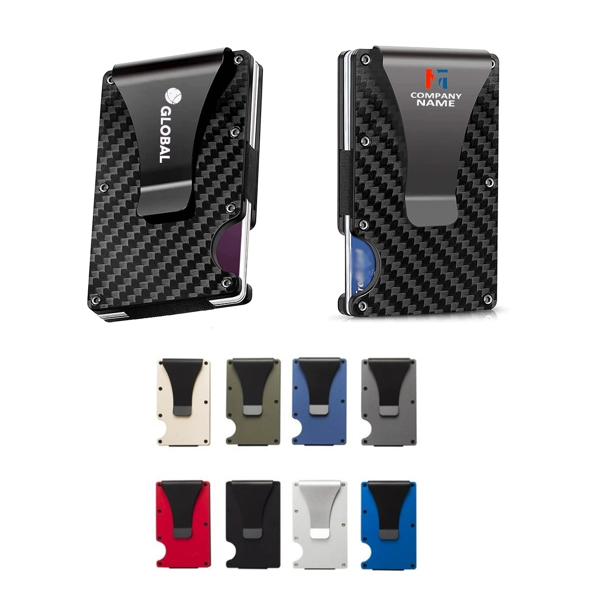 Carbon Fiber Credit Card Holder with Metal Money Clip 2