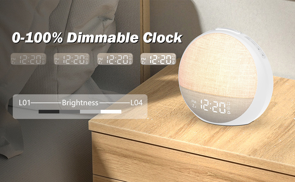 Digital Alarm Clock with Sound Machine 2