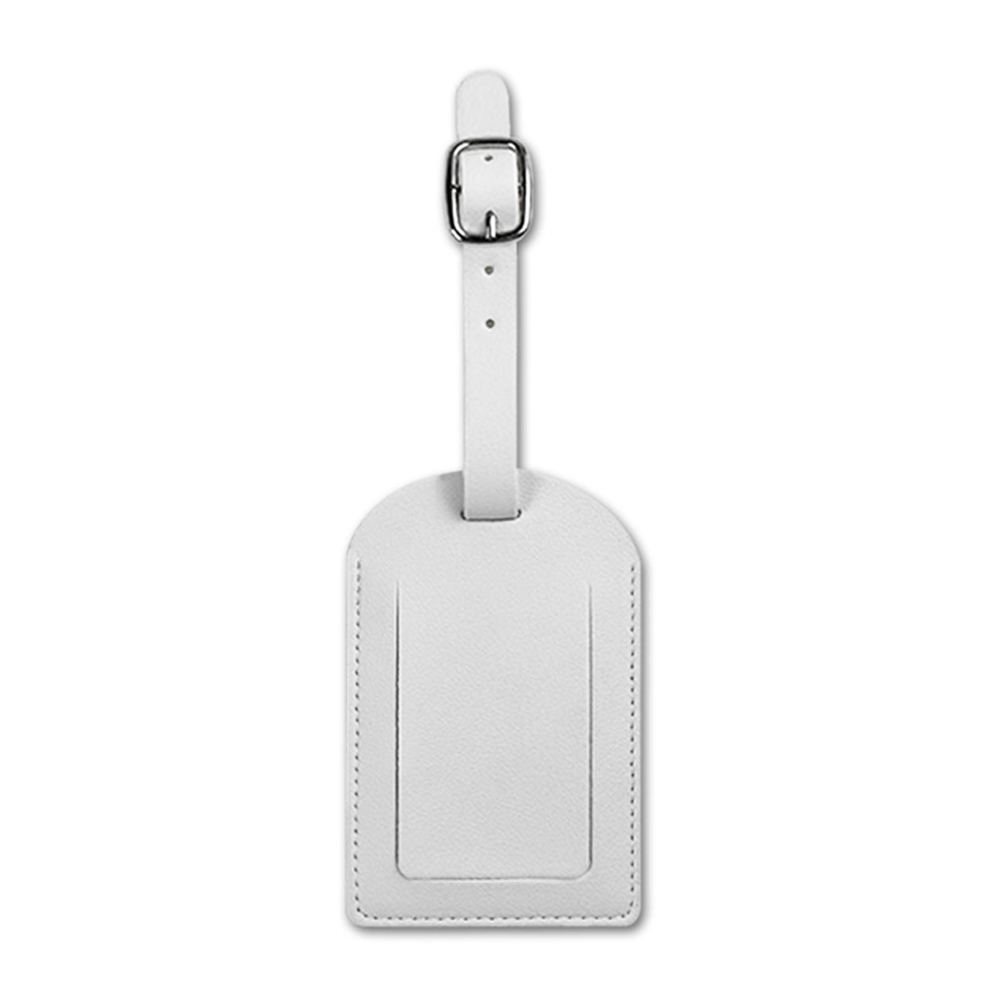 Debossed PU Leather Luggage Bag Tags 4