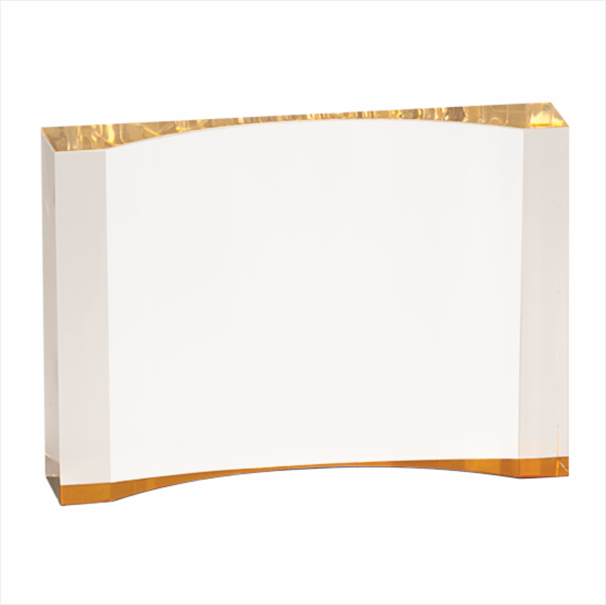 5" x 3 1/2" Gold 1" Thick Acrylic Crescent Award 7