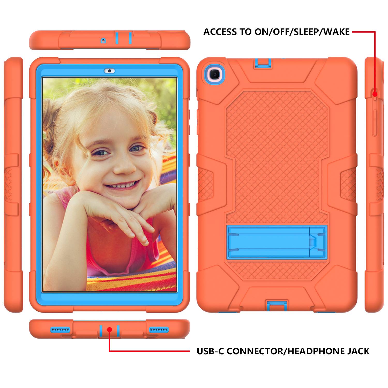 Silicone PC three-in-one shockproof iPad case 3
