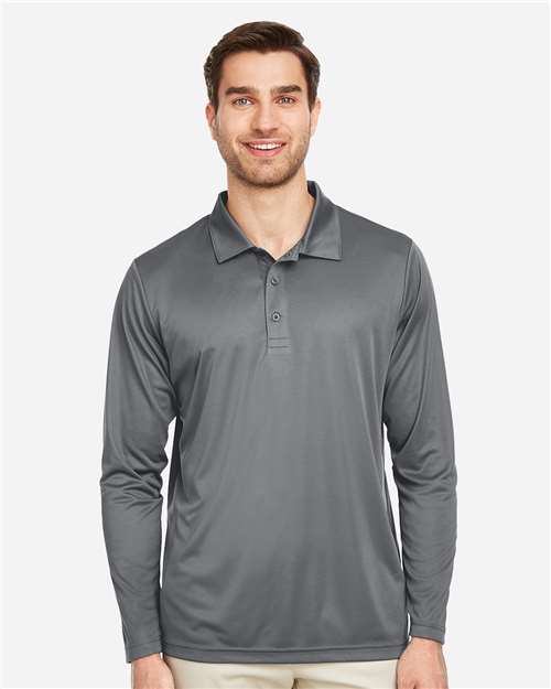 Men's Zone Performance Long Sleeve Polo - TT51L 19