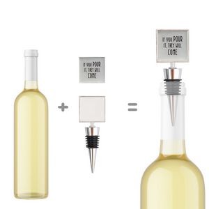 Versatile Rectangle Medal Wine Stopper Durable Cork 4