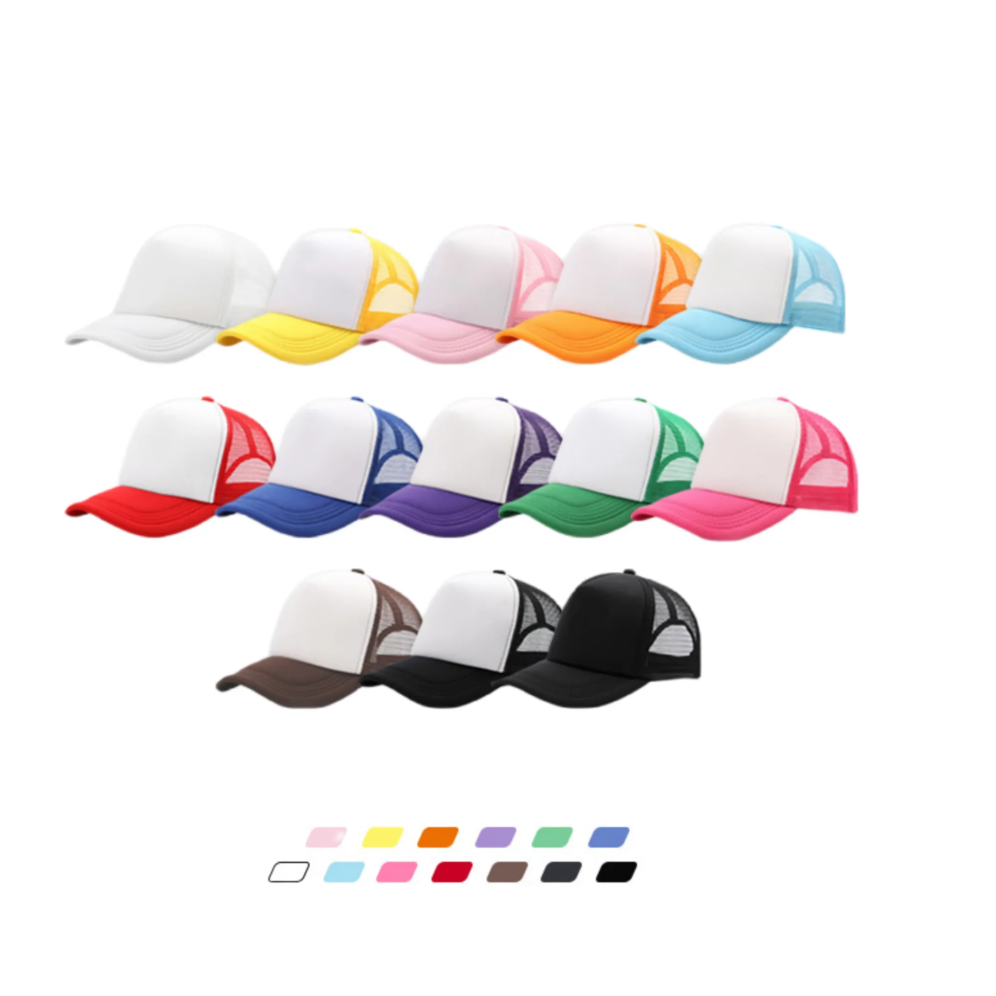Custom Logo Trucker Adjustable Baseball Cap Kids Unisex 3