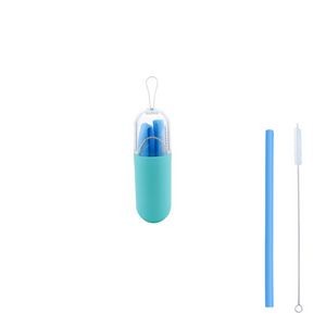 Compact Foldable Silicone Straw With Capsule Case 13