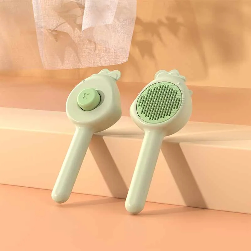 One-click Clean Hair Removal Dog Brush 4