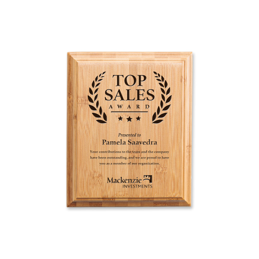 Bamboo Engraved Plaque 2